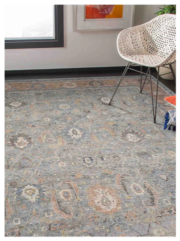 Crown Blue Transitional Knotted carpet