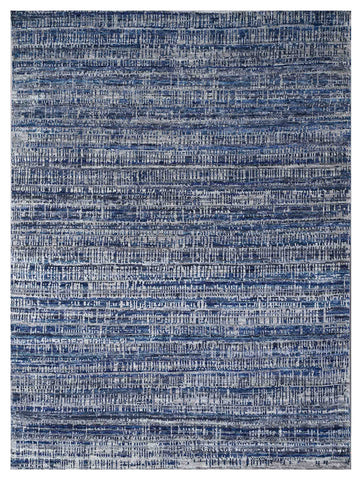 Artisan Essence Navy Contemporary Knotted Rug