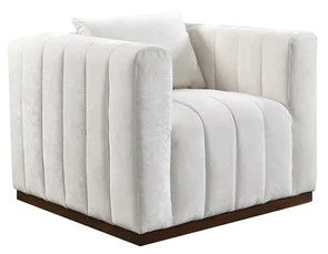 Eclectic Home Storme Ivory Sofa Chair