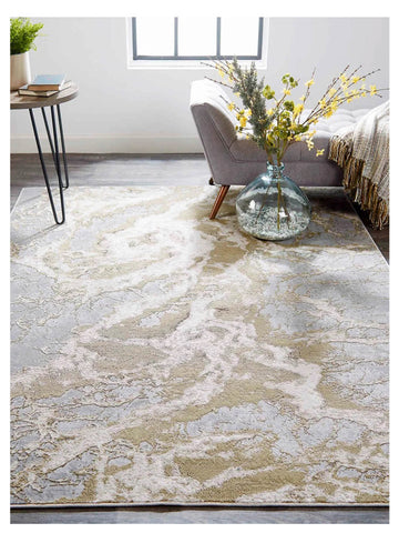 Feizy Aura 3563F Beige Gray Marble Machinemade Rug