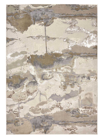 Feizy Aura 3737F Gold Gray Marble Machinemade Rug