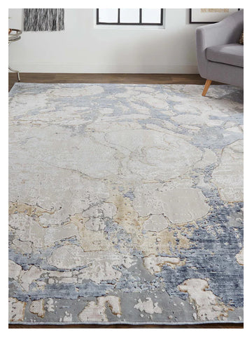 Feizy Laina 39G8F Blue Multi Abstract Machinemade Rug
