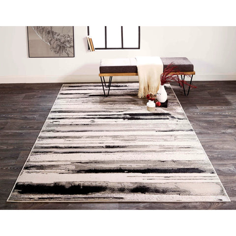 Feizy Micah 3049F Silver Distressed Machinemade Rug