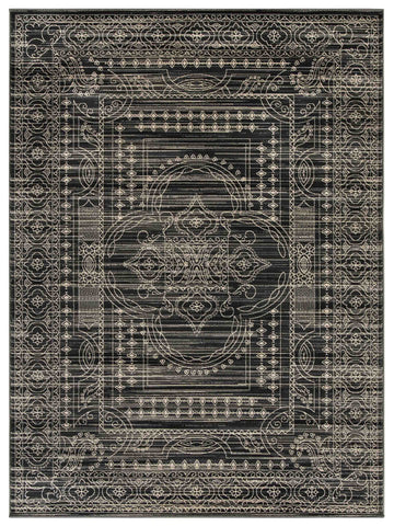 Julia Anthracite Silver Transitional Machinemade Rug