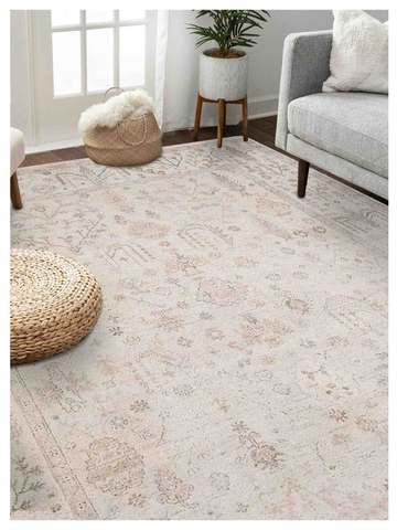 Julie Taupe Khaki Traditional Knotted Wool Rug