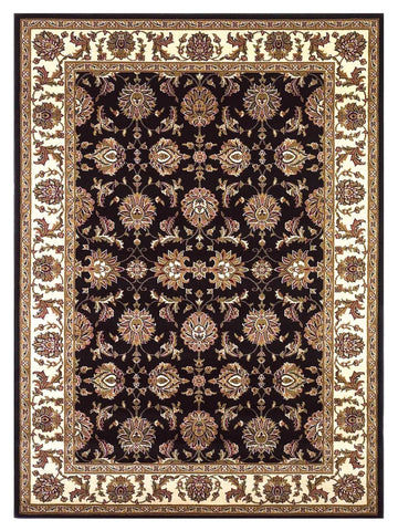 KAS Cambridge 7313 Black Ivory Traditional Machinemade Rug