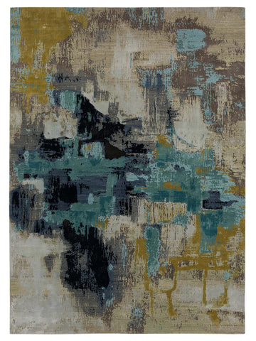 Karastan Bespoke RG138 Blue Modern/Contemporary Knotted Rug