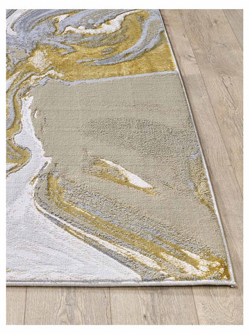 KAS LUNA 7149 Gold Grey Transitional Machinemade Rug