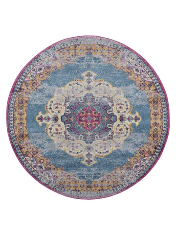 Limited Grace GE-351 BLUE ORANGE Traditional Machinemade Rug