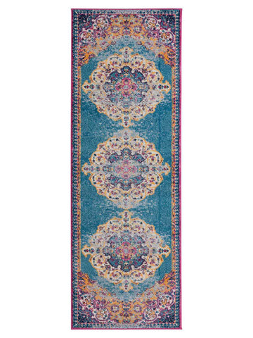 Limited Grace GE-351 BLUE ORANGE Traditional Machinemade Rug