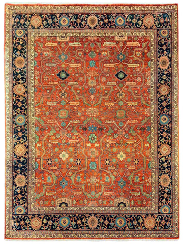 Gwyneth Rust Blue Traditional 6x9 Rug