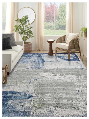 Artisan Mary Green Contemporary Knotted Rug