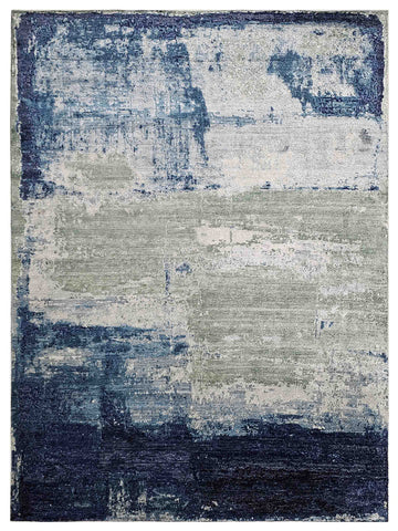 Artisan Mary Green Contemporary Knotted Rug