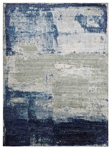 Artisan Mary Green Contemporary Knotted Rug