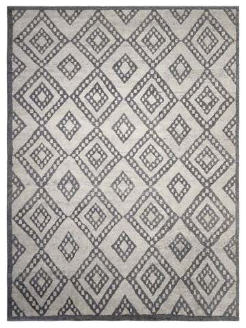Marion Grey Black Transitional Knotted Rug