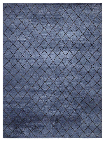 Marion Navy Transitional Knotted Rug