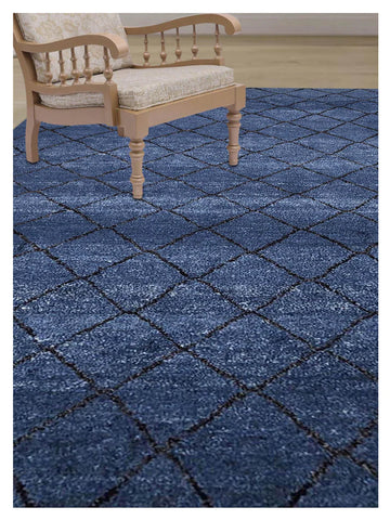 Marion Navy Transitional Knotted Rug