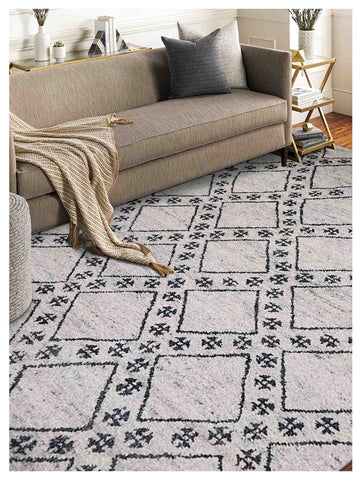 Marion Silver Transitional Knotted Rug