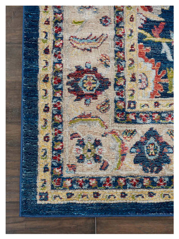 Nourison Ankara Global ANR13 Navy Multicolor Traditional Machinemade Rug