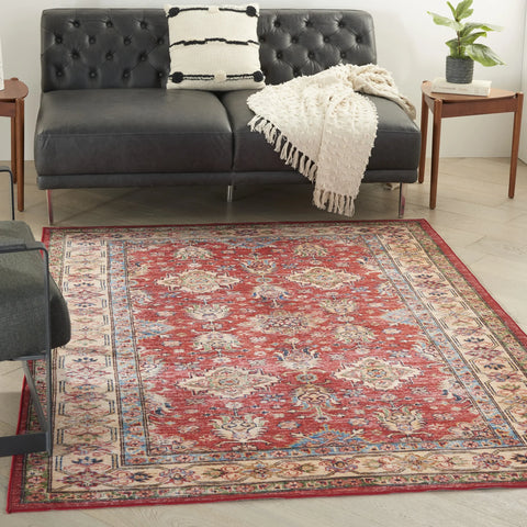 Nourison Fulton FUL01 Red Traditional Machinemade Rug