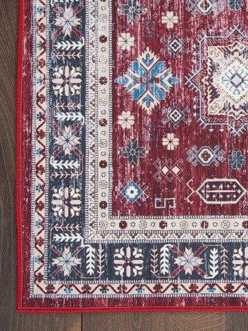 Nourison Fulton FUL03 Red Traditional Machinemade Rug