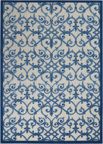 Nourison Home Aloha ALH21 Grey Blue Contemporary Machinemade Rug