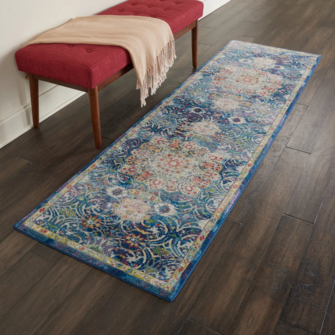 Nourison Home Ankara Global ANR03 Blue Traditional Machinemade Rug