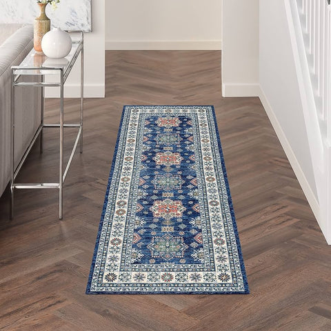 Nourison Home Fulton FUL02 Blue Traditional Machinemade Rug