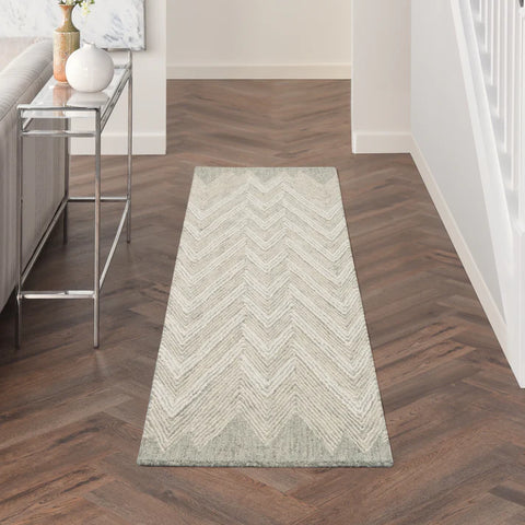 Nourison Home Interlock ITL04 Teal Contemporary Tufted Rug