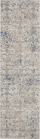 Nourison Royal Terrace KI43 Beige Blue Contemporary Machinemade Rug