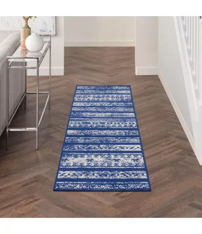 Nourison Whimsicle WHS16 Navy Ivory Contemporary Machinemade Rug
