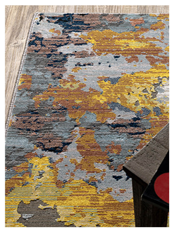 Oriental Weavers Caravan 530V8 Yellow Blue Contemporary Machinemade Rug