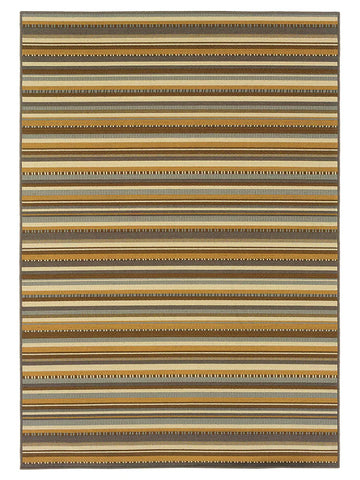 Oriental Weavers Bali 1001J Grey Gold Outdoor Woven Rug