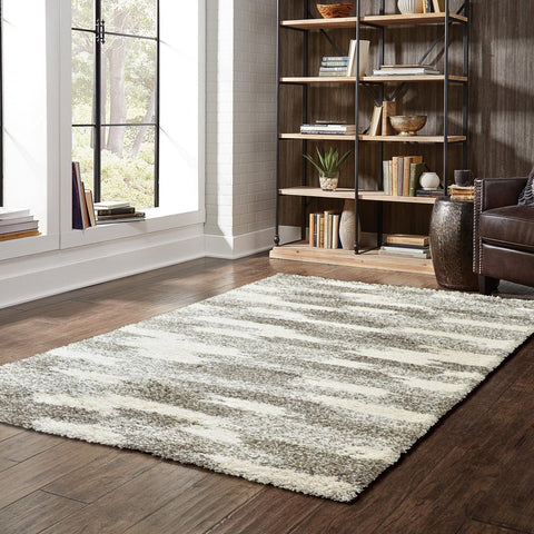 Oriental Weavers Henderson 625W9 Grey Ivory Shag Machinemade Rug