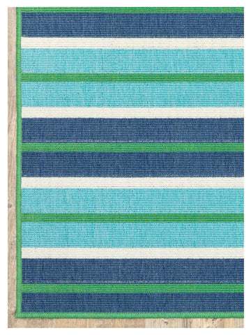 Oriental Weavers MERIDIAN 9652F Blue Green Outdoor Machinemade Rug