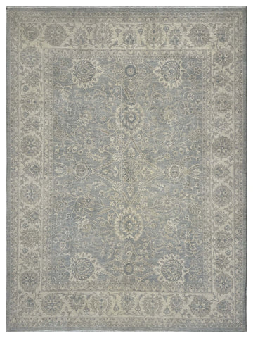 Patricia Lt.Blue Beige Traditional Knotted Rug