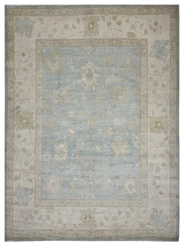 Patricia Lt.Blue Ivory Traditional Knotted Rug