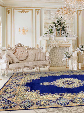 Persian Traditions Blue Traditional Knotted Rug