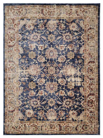 Stana Blue Ivory Traditional Machinemade Rug