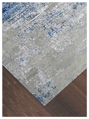 Artisan Tawny Blue Contemporary Knotted Rug