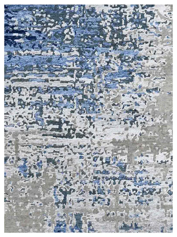 Artisan Tawny Blue Contemporary Knotted Rug