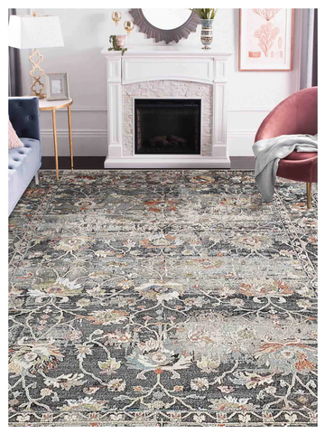 Tawny D.Grey Multi Transitional Knotted carpet
