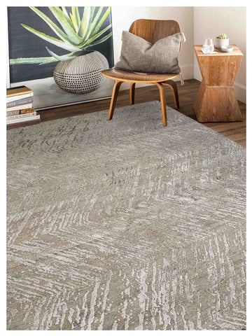 Toni Flax Transitional Knotted Rug