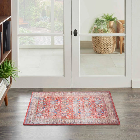 Nourison Fulton FUL09 Red Traditional Machinemade Rug
