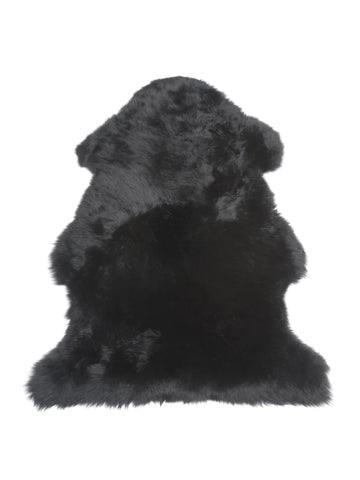 Auskin Shawnee Premium Single Black Sheepskin Crafted Rug