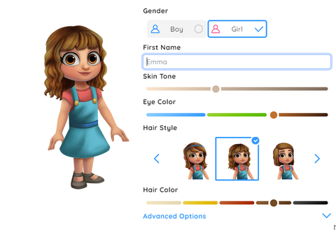 Avatar builder for personalized story book