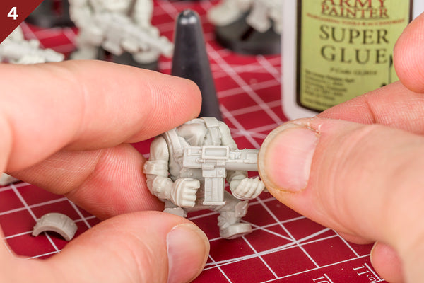 Apply Glue and Assemble your miniature
