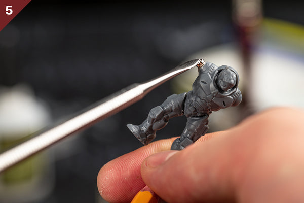 Using magnets to customise your miniature figure step 5