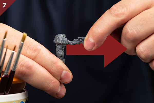 Using magnets to customise your miniature figure step 7