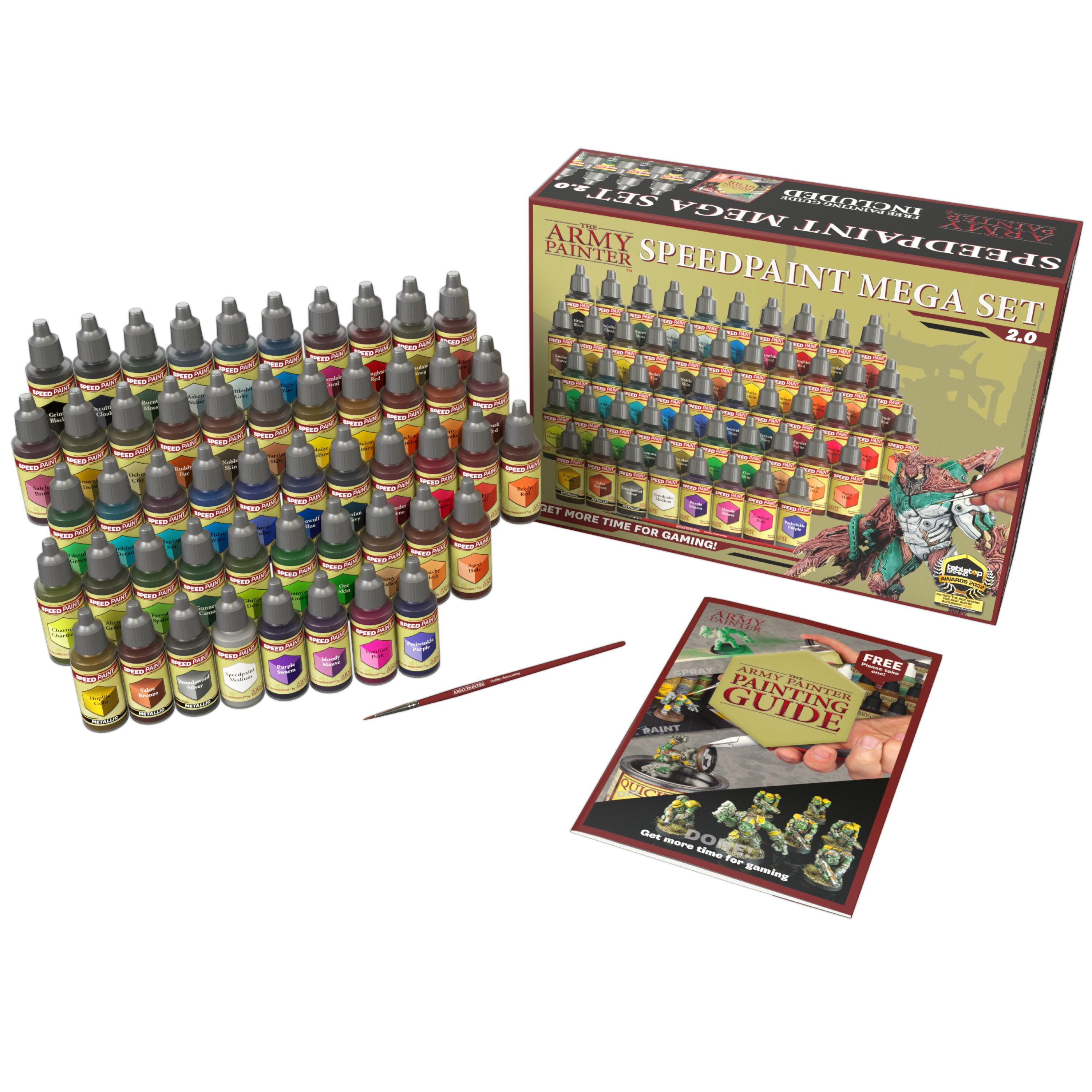 The Army Painter Speedpaint Mega Set, 24 Flacons De Peinture Acrylique  Colorant 18ml, 1 Monster Pinceau Pour La Peinture De Warhammer 40k Modèles  Miniatures : : Jeux et Jouets